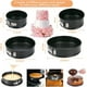 thumbnail image 2 of Juego de 4 moldes desmontables, juego de moldes redondos para hornear de 12/18/22/26 cm, molde para pasteles con revestimiento antiadherente, a prueba de fugas, base plana extraíble, molde para, 2 of 7