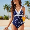 thumbnail image 3 of Traje de baño de una pieza para mujer, trajes de baño con cuello en V y control de abdomen, trajes de baño de una pieza para mujeres con curvas, 3 of 5