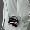 thumbnail image 3 of IELGY chain bag female bowknot mini cute sweet hand shoulder bag, 3 of 4