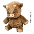 thumbnail image 3 of Highland Cow Stuffed Animal Weighted Stuffed Animal, Adorable Furry Soft Toy - Stress Relief Emotional Comfort Gift For Kids Adults, 23.7IN, 3 of 7
