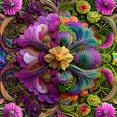 thumbnail image 2 of The Floral Intricacy - Intricate Flower Canvas Wall Art, 2 of 2