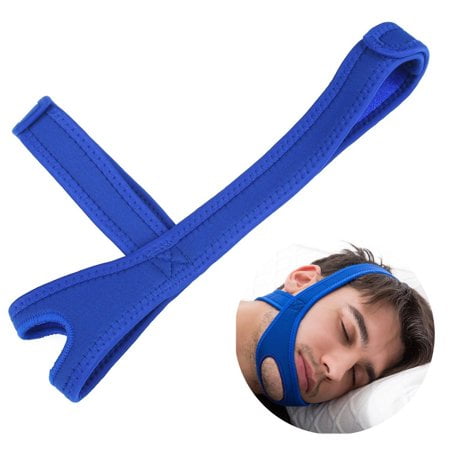 Ponyta 100Pcs Anti Snore Chin Strap Stop Snoring Sleep Apnea Belt, Adjustable and Breathable Stop Snoring Head Band Chin Strap for Women and Men