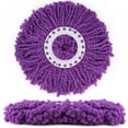 thumbnail image 4 of 3 Pack High Quality Replacement Micro Mop Head Refill For Standard Universal Spin Mop, Hurricane 360 Degree, Anti-abrasive Microfibers no Scratch-Round Shape Standard Size-3 Pack Purple, 4 of 7