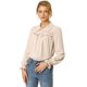 thumbnail image 1 of INSPIRE CHIC Blusa Camisa Tops Con Botones Manga Larga Pu?o Elástico Detalle De Volantes Para Mujeres Albaricoque L, 1 of 6