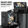 thumbnail image 5 of Allytechgroup Galaxy Z Fold 6 Case with Build in Screen Protector, PU Leather Slim Fit Kickstand Shockproof Luxury Bumper Phone Case Cover for Samsung Galaxy Z Fold 6 - Black, 5 of 7