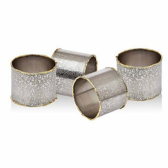Godinger 84111 Golden Frost Napkin Rings - Set of 4