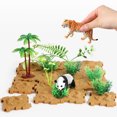 thumbnail image 3 of Kids Animal Figure Playset Realistic Tiger Elephant Panda Figure Giraffe Model, 3 of 10