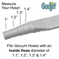 thumbnail image 2 of GADJIT Exten Vac Vacuum Attachment with Long Wand Extension and Crevice Tool for Any Vacuum Cleaner Hose, 2 of 6