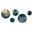 thumbnail image 2 of Designart "Geode Discovery Blue and Gold Depths I" Abstract Marble Metal Wall Art Set of 5 Piece, 2 of 5