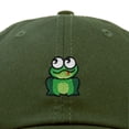 thumbnail image 2 of Dalix Frog Embroidered Womens Cotton Dad Hat Baseball Cap Adjustable in Olive, 2 of 5