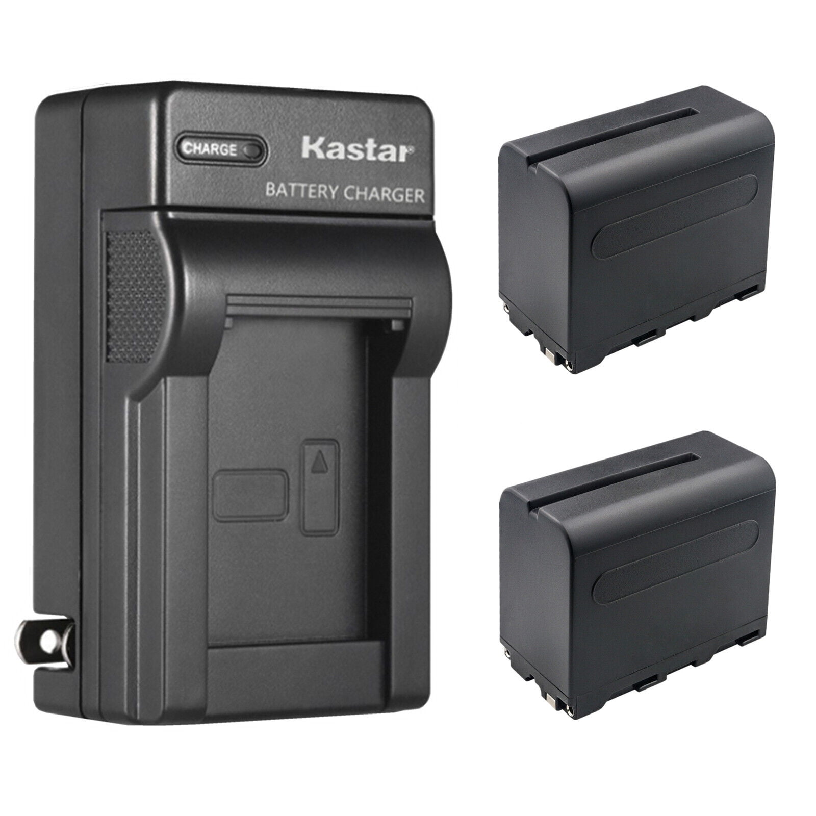 Kastar 2-Pack NP-F960 / NP-F970 Battery and AC Wall Charger Replacement for GVM S200 GVM-5W GVM Wand Light Rotolight NEO 3 On-Camera RGBWW LED Light GVM-BD-60D GVM-BD-100D