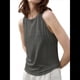 thumbnail image 1 of Blusas de Verano Informales Elegantes con Cuello Drapeado para Mujer, Sin Mangas, Fruncidas, Elegantes Gris Oscuro S, 1 of 3