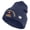Navy, variant on U.S. Army 49th Armored Division Logo Embroidered 12 Inch Solid Knit Cuff Long Beanie Made in USA - Navy OSFM