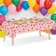 thumbnail image 4 of Strawberry Tablecloth, Disposable Strawberry Themed Party Decoration for Birthday Celebrations, Durable Spill-Resistant Table Cover for All Occasions, 4 of 6