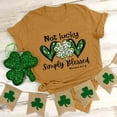 thumbnail image 4 of Haut de la Saint-Patrick pour Femmes à Manches Courtes avec Imprimé Graphique et Col Rond pour la Saint-Patrick, 4 of 7