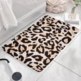 thumbnail image 3 of Beige and Black Of Leopard Print Flannel Non Slip Door Rugs,Washable Door Mats Indoor,Decorative Door Mats,Dirt-Resistant and Absorbent Doormat for Entrance,Bedroom,Kitchen,Bathroom,31.5x17in(80x43cm), 3 of 4