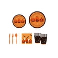 thumbnail image 2 of Halloween Party Decorations, Plates and Napkins Party Supplies, Halloween Plates and Cups, Plastic Silverware Set, Disposable Straws, Pumpkin Decorations, Complete Disposable, 2 of 5