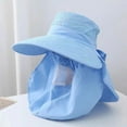 thumbnail image 4 of SikaFu Summer Sun Hats UV Protection Outdoor Fishing Cap for Women Hiking Camping Visor Bucket Hat Removable Fisherman Panama Hat, 4 of 6