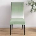 thumbnail image 4 of Chair Covers Sage Green Dining Chair Slipcovers Ombre Green White Stretch Removable Chair Seat Protector Party Decoration Set of 6, 4 of 6