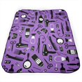 thumbnail image 4 of Haircut Barber Cape Cover Hair Apron,80S Hairstyle Accessories Purple Hair Salon Cape with Snap Closure for Hair Cutting,Styling and Shampoo 55"x66", 4 of 6