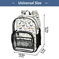 thumbnail image 2 of ALAZA Clear Backpack Cat Pattern PVC Transparent BookBag, 2 of 7