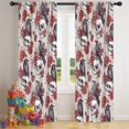 thumbnail image 5 of Blackout Kids Curtains,Beige Skull Crow Flower Pattern Childrens Insulated Curtains Set Of 2,Bedroom Essentials,Toddler Room Decor 42x84in(106x213cm), 5 of 5