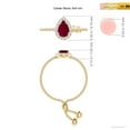 thumbnail image 4 of ANGARA Natural Pear-Shaped Ruby Halo Bolo Ring in 14K Yellow Gold for Women (Size-6x4mm) | July Birthstone, Birthday, Anniversary, Jewelry Gift for Women | Natural Ruby Ring, 4 of 8