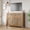 Light Brown, variant on 34" Rustic Brown Buffet Cabinet with Storage, Kitchen Sideboard Buffet Server with 2 Drawers & 3 Doors, Modern Coffee Bar Cabinet Credenza for Dining Room, Living Room, Hallway