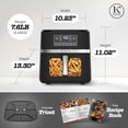thumbnail image 4 of Kitchen Elite 5 Qt Digital Air Fryer, Countertop Nonstick Basket Oven, Black, 4 of 8