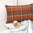 thumbnail image 2 of Fall Pillow Covers 12 x 20 Inch Set of 2 Autumn Orange Navy Blue Plaid Throw Pillows Outdoor Decorative Harvest Thanksgiving Pillowcases Linen Cushion Cases for Farmhouse Home Bed Sofa Couch, 2 of 6