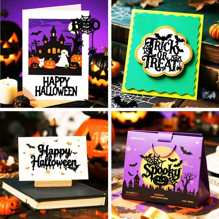 Halloween Boo Metal Cutting Dies For Card Making – DIY Scrapbooking, Paper Craft Stencils, Carbon Steel Templates