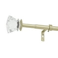 thumbnail image 6 of Curtain Rods 30-55" Champagne Adjustable drapery rod with 60mm clear square finials and 3 piece wall brackets. 2PACKS, 6 of 6