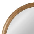 thumbnail image 3 of Kate and Laurel Dessa Transitional Round Wooden Wall Mirror, 32 Inch Diameter, Natural Rustic, Modern Circle Bathroom Vanity Mirror with Chunky Rounded Profile and Solid Poplar Wood Frame, 3 of 8