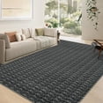 thumbnail image 3 of Washable 10x13 Area Rug Luxury Soft Non-Slip Low Pile Contemporary Boho Modern Black Dining Rugs Stain-Resistant High Traffic Bistro Patio, 3 of 9
