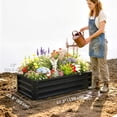 thumbnail image 3 of Outsunny 4' x 2' x 1' Raised Garden Bed, Galvanized Planter Box Black, 3 of 10
