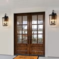 thumbnail image 5 of KAWOTI 20 in. 2-Light Sandy Black Hardwired Outdoor Wall Lantern Sconce with Clear Glass, 5 of 9
