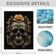 thumbnail image 3 of Diamond Art Kit for Adults, Ornate Skull With Golden Rose Diamond Painting for Adults Beginners, DIY Diamond Art Painting Kits, 5D Diamond Painting Crafts for Home Decor 12x16 Frameless, 3 of 7