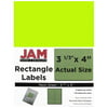 "JAM Paper 3-1/3"" x 4"" Address Labels, Neon Green, 6 Labels per Page, 120-Pack"