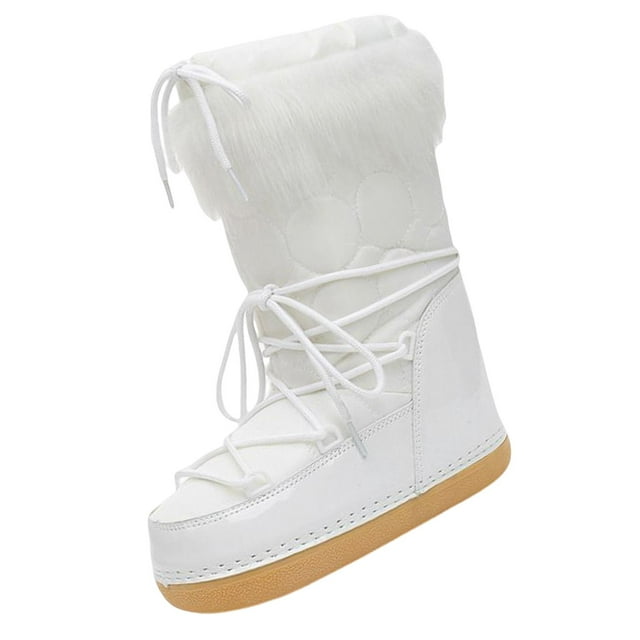 Botas de nieve de invierno Botas largas antideslizantes Forro cálido Suelas gruesas Trabajo al aire libre Mujeres Estilo -42 Zulema botas de nieve