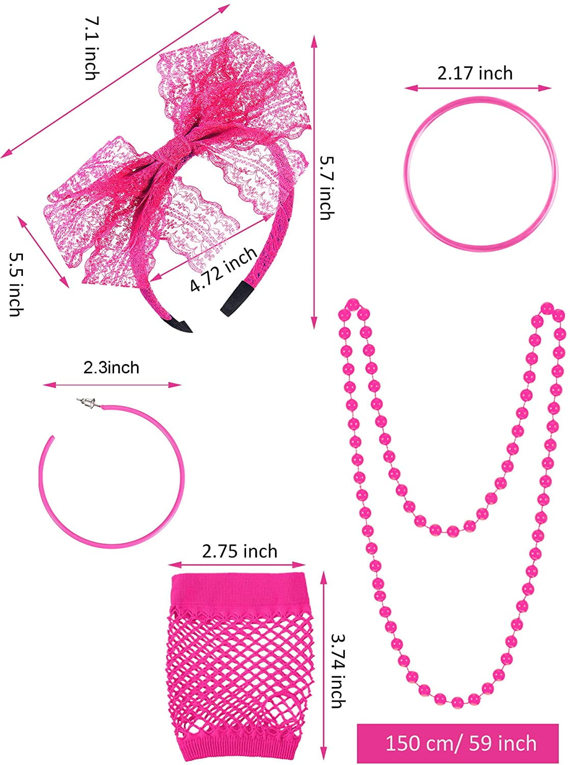 80s Women Costume Set, T Shirt, Legging Pants Earring Necklace Gloves  Bracelet (Small, Short Sleeve Spray Printing), Shortsleevesprayprinting,  Small : : Clothing & Accessories