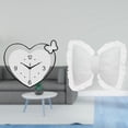 thumbnail image 2 of Reloj De Pared Con Forma De Corazón, Cojín De Acrílico, Decorativo, Diseño Creativo, Movimiento Silencioso, Arte De Pared, Bonito Sofá Con Lazo, Mobiliario Moderno Para El Hogar, Cómoda, 2 of 8
