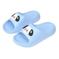 thumbnail image 2 of Kids EVA Cartoon Puppy Sandals for Girls Lightweight Slip-resistant Summer Beach Slides Kids Little Kid Shoes Sky Blue,Size 34, 2 of 7