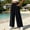 Black plus size wide leg pants a1, variant on Women's Cotton Linen Plus Size Wide Leg Pants Elastic Waist Casual Loose Long Trousers with Pockets Summer Beach Vacation Flowy Palazzo, White 3XL