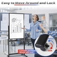 thumbnail image 6 of Mobile Whiteboard, 40x24 inches Double Sided Reversible Whiteboard on Wheels, Rolling Stand Portable Easel Frame for Office Classroom Home, with 4 Markers, 6 Magnets, 2 Erasers, 6 of 7