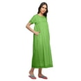 thumbnail image 4 of Moomaya Short Sleeve Nightdress For Ladies Cotton Womens A-Line Maxi Nightwear, 4 of 6