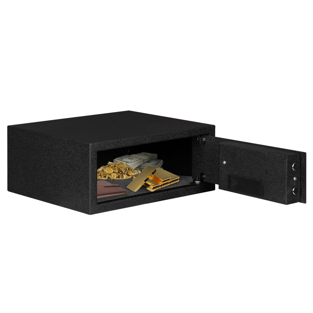 Lowestbest Steel Plate Electronic Code Safe, Valuables Safe for Private Household or Commercial Use, Black