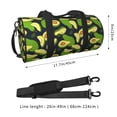 thumbnail image 2 of Lafuoo Fresh Avocado Pattern Round Duffel Bag with Adjustable and Detachable Shoulder Strap Sports Gym Bag for Travel, Business, Sports-One Size, 2 of 6