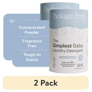 (2 pack) Package Free Simplest Baby Laundry Detergent Powder Unscented 100 Load