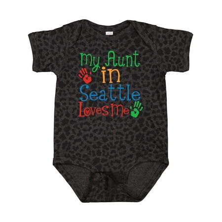 

Inktastic My Aunt in Seattle Loves Me Gift Baby Boy or Baby Girl Bodysuit