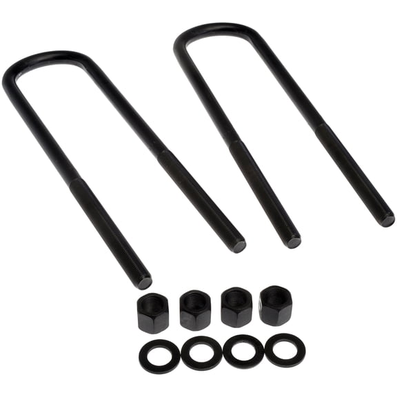 Dorman 929-810 Rear Leaf Spring Axle U-Bolt Kit for Specific Ford Models, Semi-Gloss Black